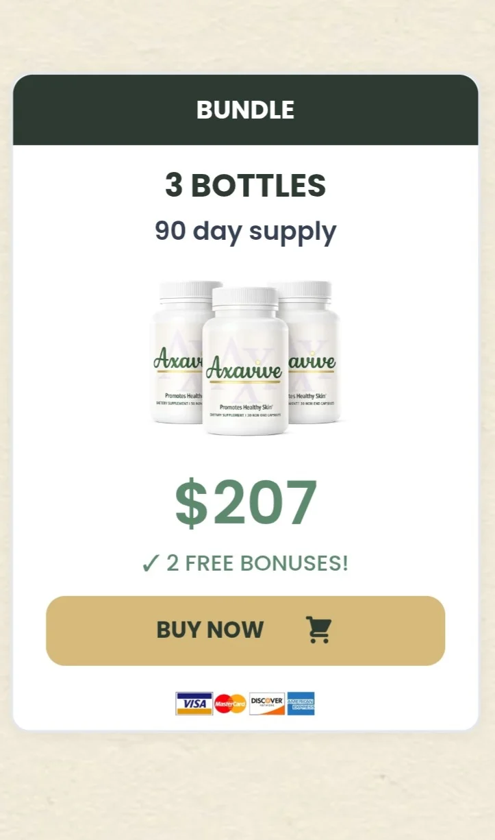 Axavive™ 3 bottles pricing